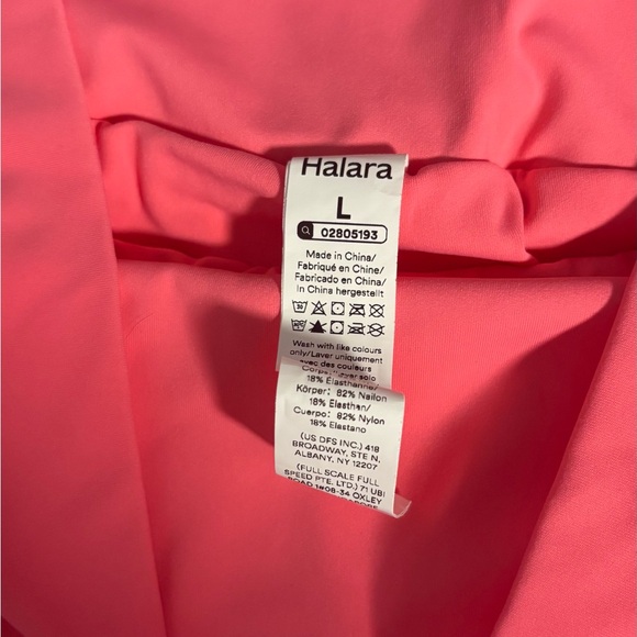 Halara Coral Pink Flowy Athletic Shorts 7” Inseam Size L Tennis Style - Picture 3 of 5